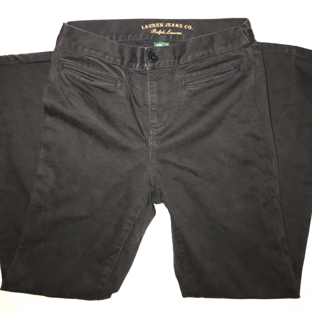 Ralph Lauren black straight leg high waisted jeans